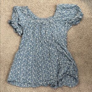 Floral Blue Women's Top